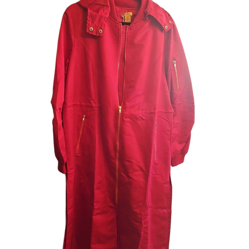 Red Hooded Women's Jacket By Daisy